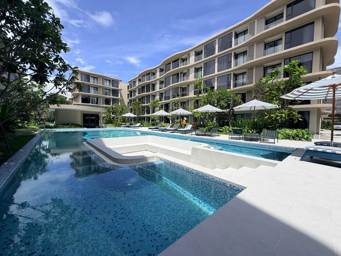 Beachfront resort pool